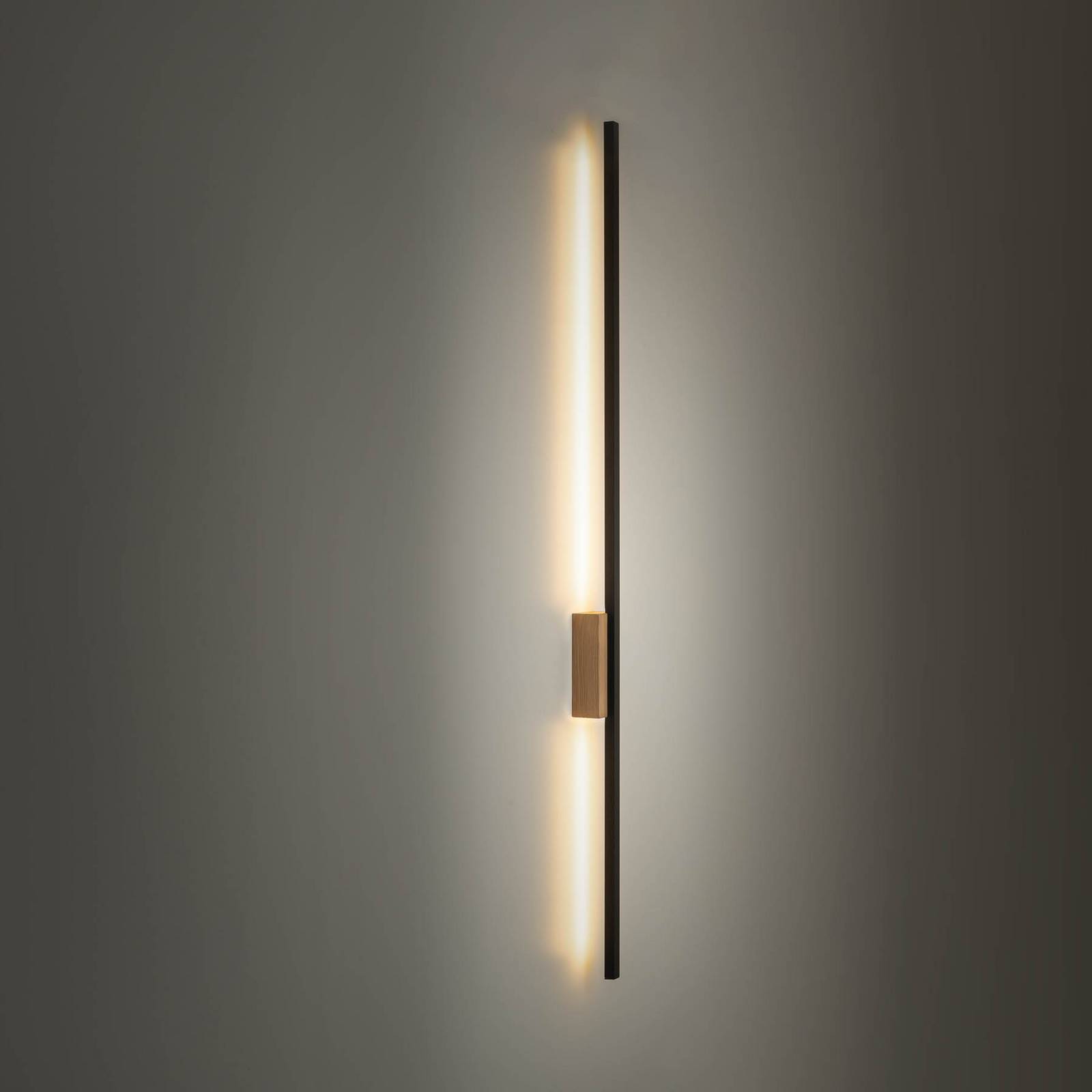 LED-Wandleuchte Flash, schwarz/kiefer, Höhe 108 cm 1-flammig LED-Wandleuchte Flash, schwarz/kiefer, Höhe 108 cm 1-flammig von TK Lighting