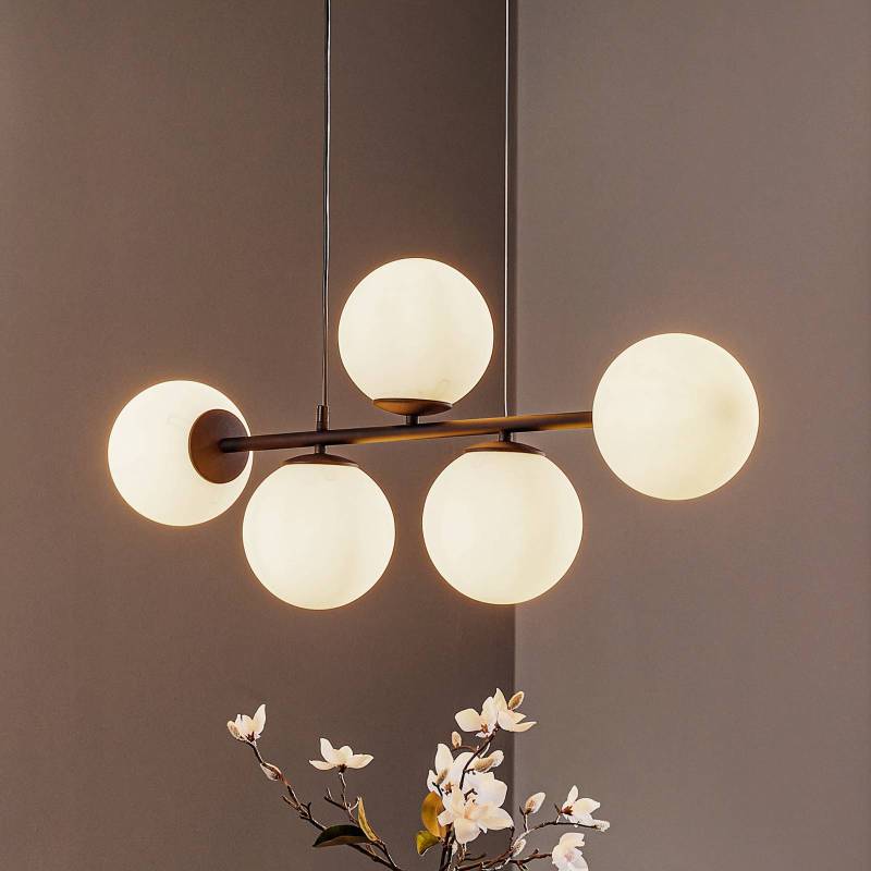 Pendellampe Celeste mit Kugelgläsern, fünfflammig von TK Lighting