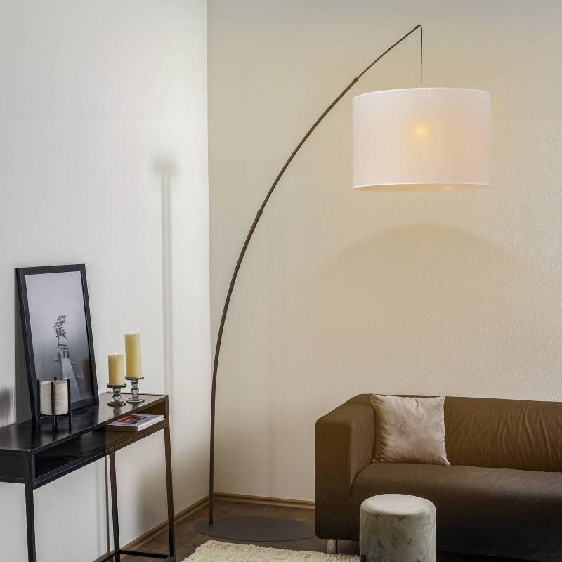 Stehleuchte Moby White mit Textilschirm von TK Lighting