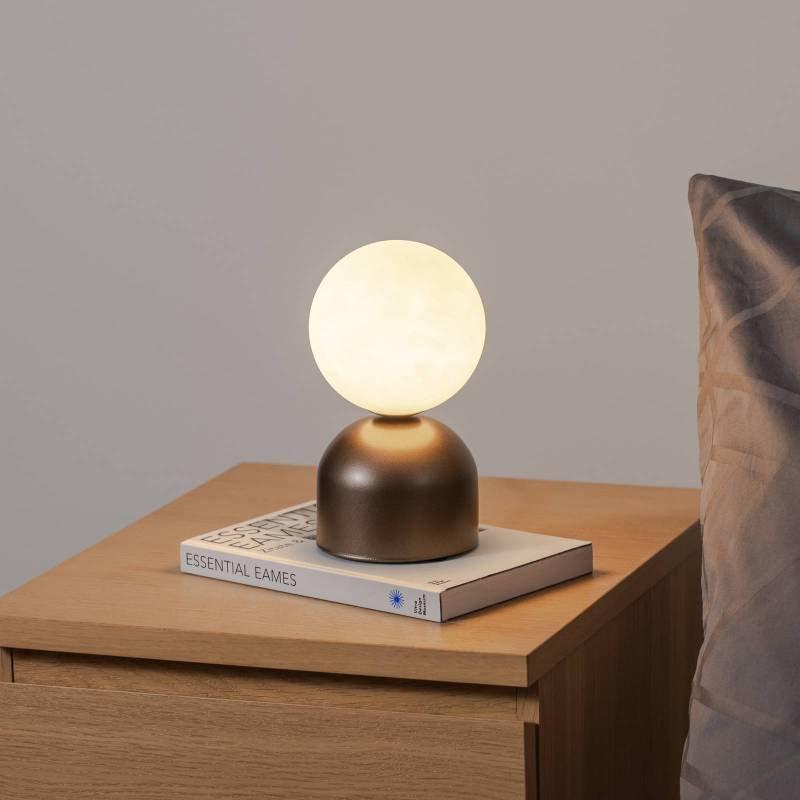 Tischleuchte Miki, braun, Höhe 21 cm, Metall/Glas, G9 von TK Lighting