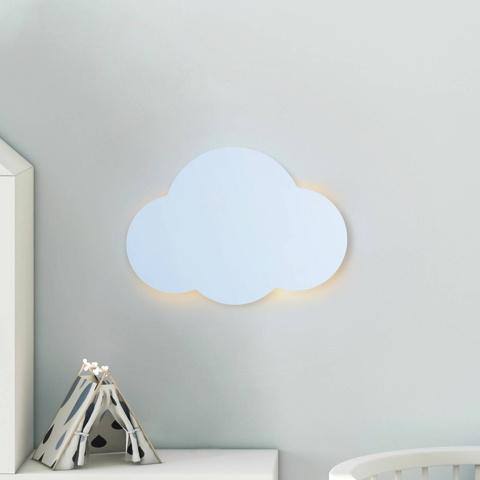 Wandlampe Cloud, blau, Stahl, indirektes Licht, 38 x 27 cm Wandlampe Cloud, blau, Stahl, indirektes Licht, 38 x 27 cm von TK Lighting