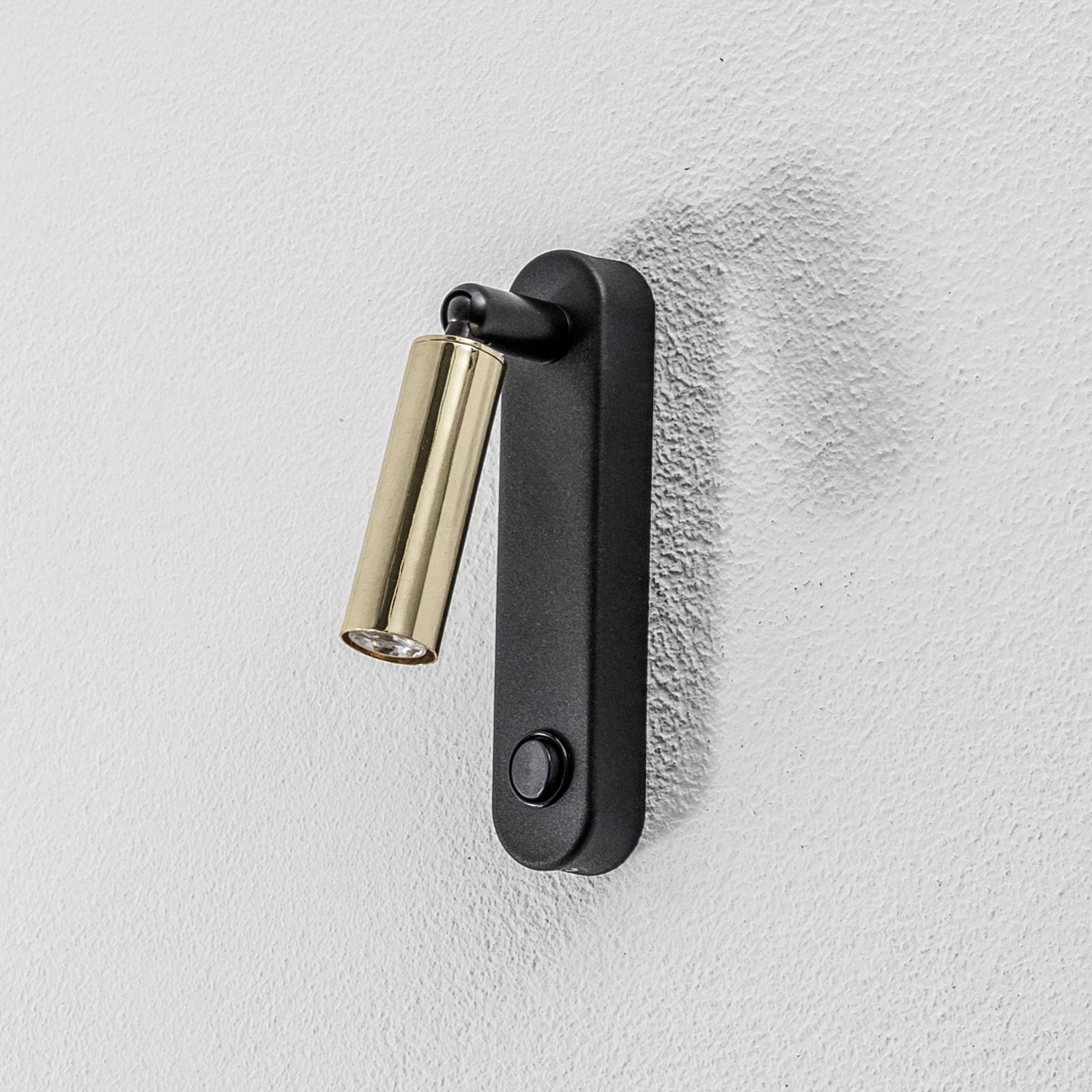 Wandleuchte Enzo Long, schwarz-gold, 22 cm, verstellbar, G9 Wandleuchte Enzo Long, schwarz-gold, 22 cm, verstellbar, G9 von TK Lighting