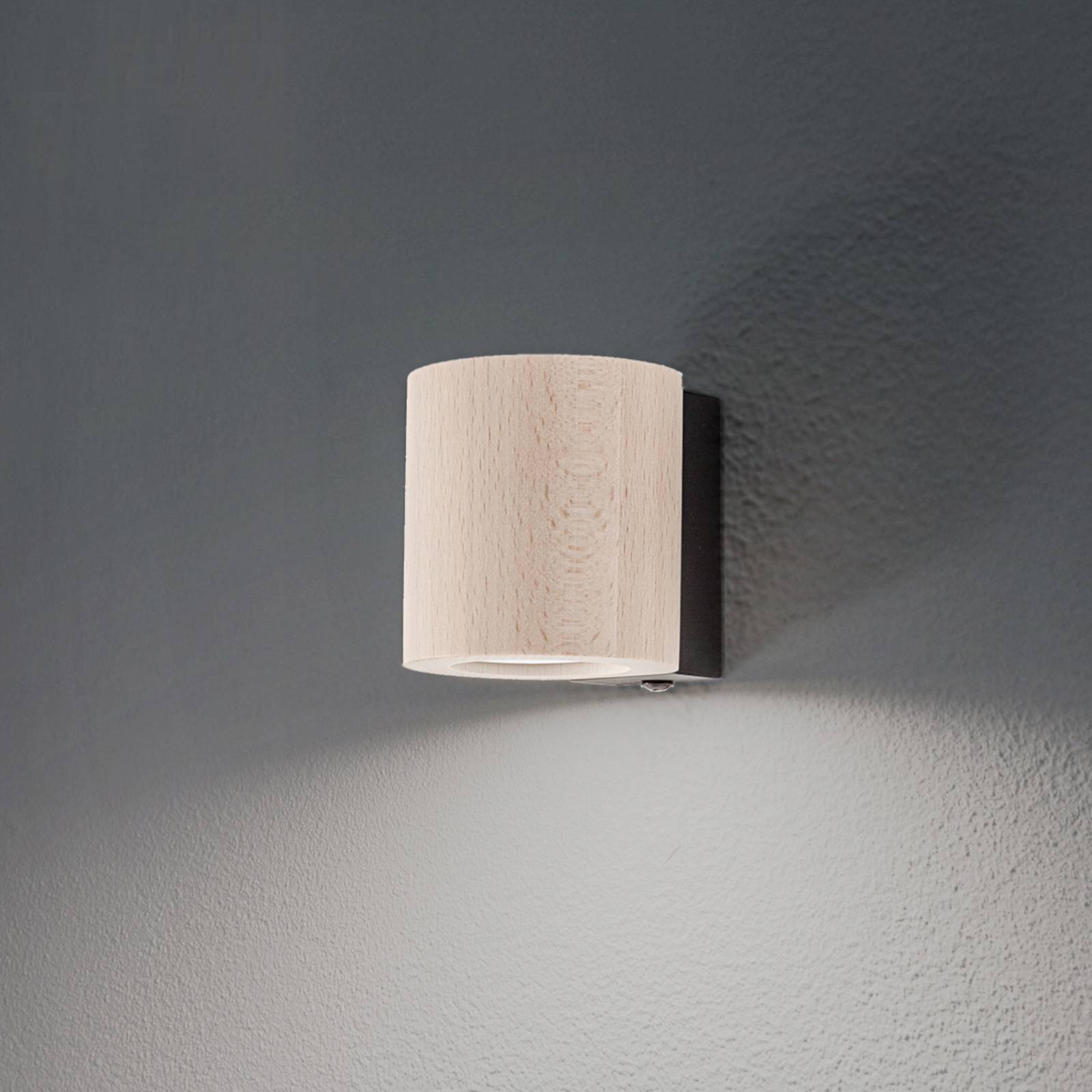 Wandleuchte Eve, buche, Holz, Ø 8 cm, GU10 Wandleuchte Eve, buche, Holz, Ø 8 cm, GU10 von TK Lighting