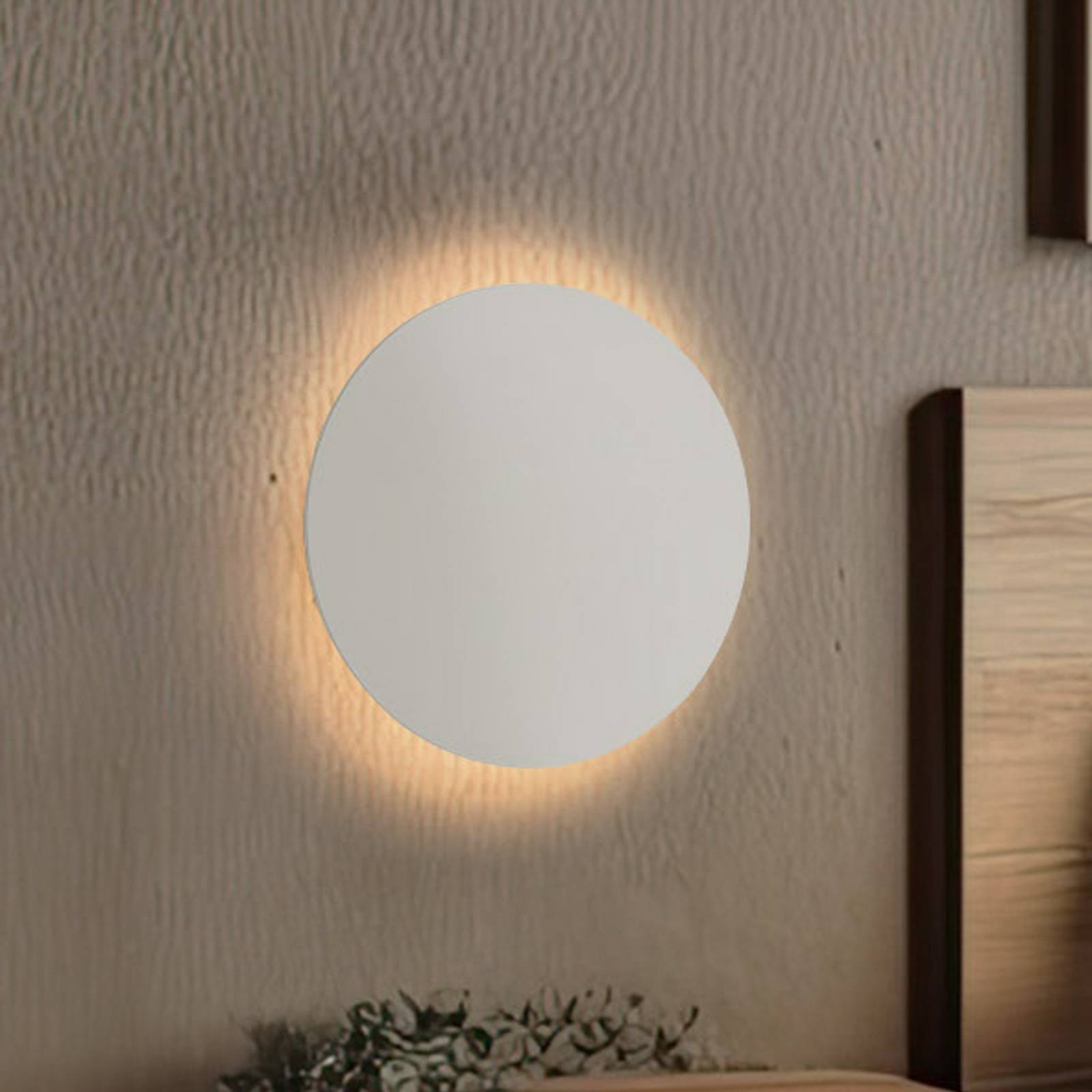 Wandleuchte Luna, beige, indirektes Licht, Ø 30 cm, Stahl Wandleuchte Luna, beige, indirektes Licht, Ø 30 cm, Stahl von TK Lighting