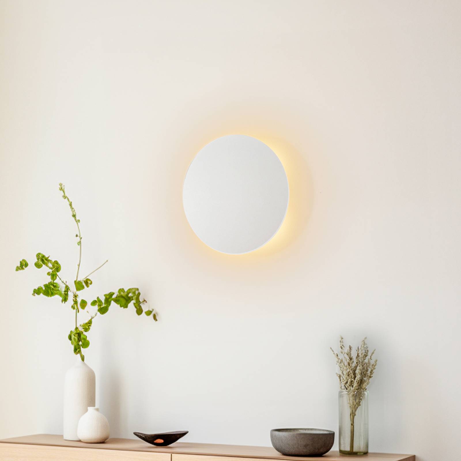 Wandleuchte Lunia New, weiß, Ø 30 cm Wandleuchte Lunia New, weiß, Ø 30 cm von TK Lighting