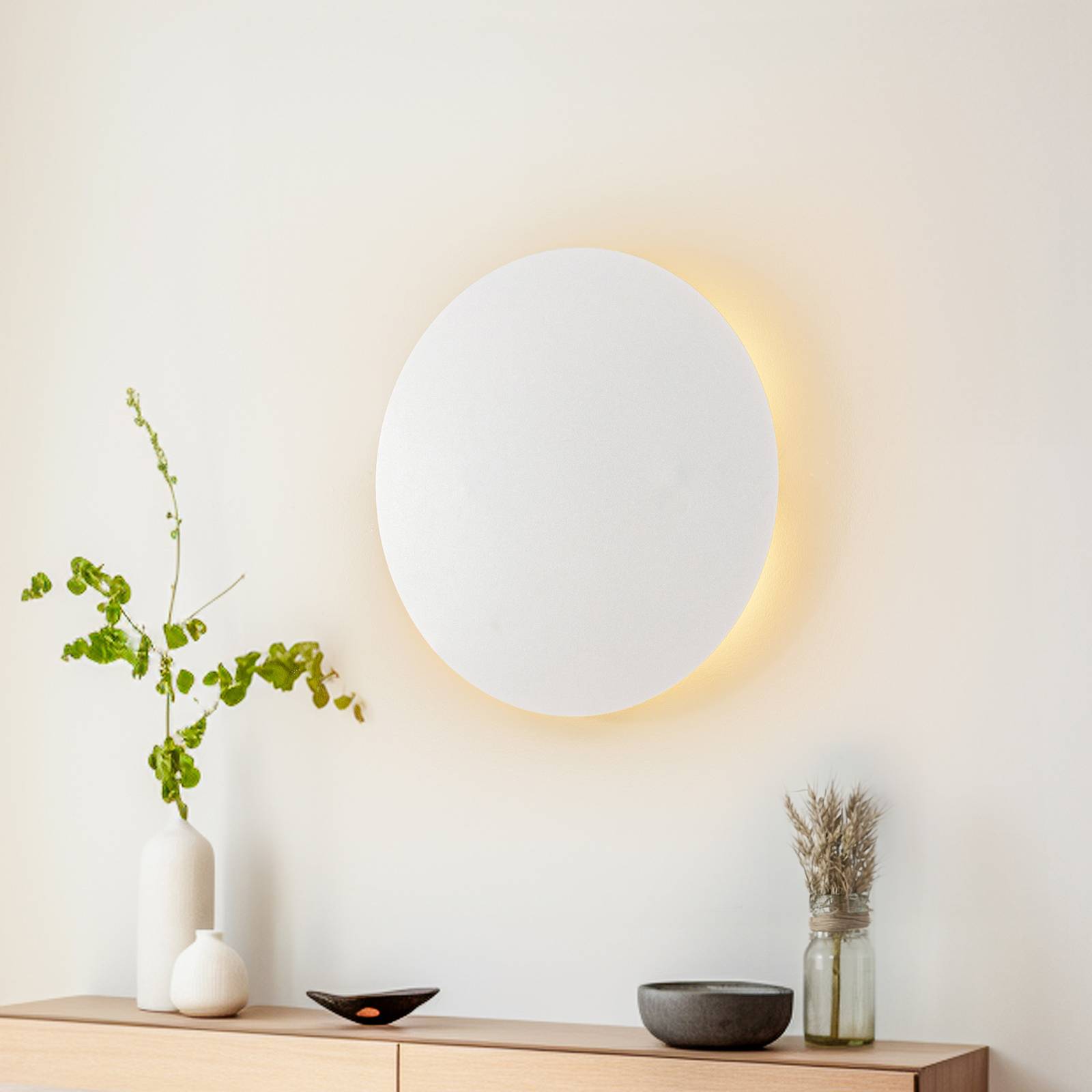 Wandleuchte Lunia New, weiß, Ø 40 cm Wandleuchte Lunia New, weiß, Ø 40 cm von TK Lighting