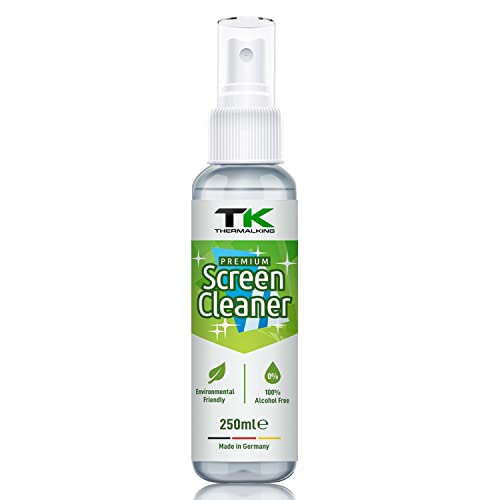 Bildschirmreiniger für Laptop - Display Reiniger für tft/tv/Monitor - Screen Cleaner Spray für LCD - Fernseher Reinigung (250 ml) von TK THERMALKING