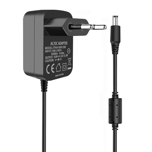 9V AC zu DC Netzadapter für Crosley Plattenspieler, Kompatibel mit Crosley Cruiser Portable Turntable Plattenspieler I II III Serie CR8005A CR221CR8005C(Nicht Kompatibel mit 5V 12V) von TKDY