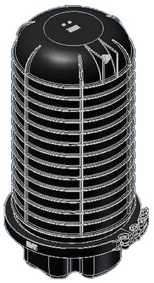 Dome Muffe flach 450mm hoch, 290 x 150mm -- von TKF