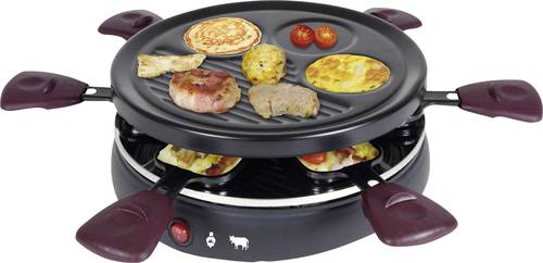 TKG Team Kalorik TKG RAC 1008 CS Raclette 6Pfännchen, kabelgebunden Schwarz von TKG Team Kalorik