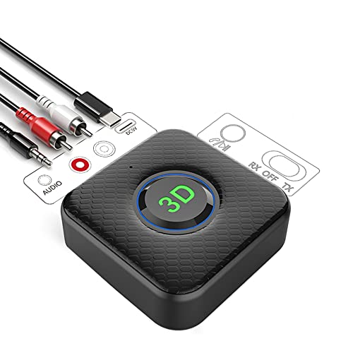Bluetooth Adapter Auto Empfangen und Senden 2-in-1 Bluetooth-Adapter 3.5mm AUX/RCA Drahtloser KFZ Bluetooth 5.1 Empfänger für Kopfhörer Auto und Lautsprecher 3D -Soundeffekt Bluetooth Adapter Auto Empfangen und Senden 2-in-1 Bluetooth-Adapter 3.5mm AUX/RCA Drahtloser KFZ Bluetooth 5.1 Empfänger für Kopfhörer Auto und Lautsprecher 3D -Soundeffekt von TKMARS