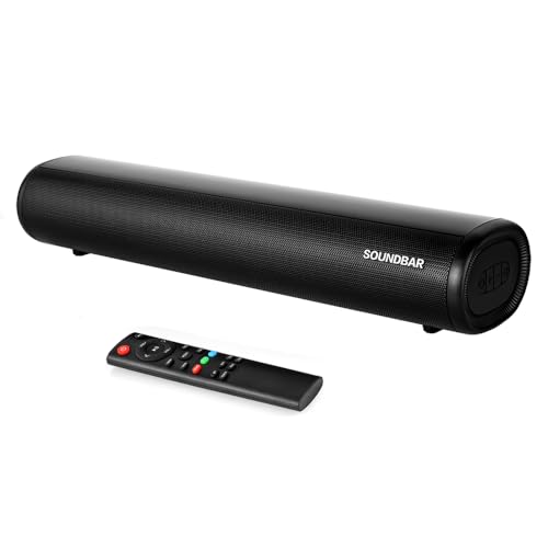 Soundbar für TV-Geräte Computer PC Gaming Lautsprecher mit Fernbedienung, 2.0Kanal 3 Equalizer 30W 20 Zoll Mini Bluetooth5.0 Musik-Box für Heimkino-Unterhaltungssystem mit Cinch, USB, Optisch, AUX von TKMARS
