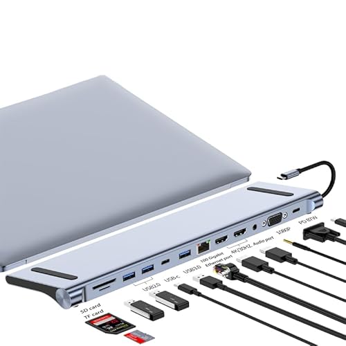 TKMARS Dockingstation Laptop 2 Monitore Docking Station 2 In 1 Triple USB C Hub für Usb2.0,USB/C,Usb3.0, Hdmi,Maus,Tastatur,USB-Flash-Laufwerk,Mobile Festplatte,TF/SD-Karte TKMARS Dockingstation Laptop 2 Monitore Docking Station 2 In 1 Triple USB C Hub für Usb2.0,USB/C,Usb3.0, Hdmi,Maus,Tastatur,USB-Flash-Laufwerk,Mobile Festplatte,TF/SD-Karte von TKMARS