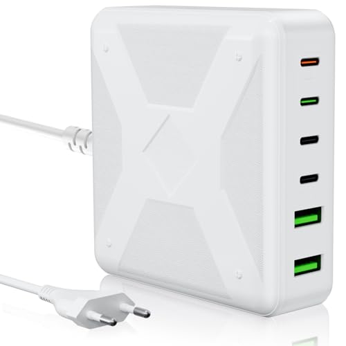 TKOQSMR USB C Ladegerät Mehrfach: 195W 6-Port Schnellladegerät mit USB-C und USB-A, USB c Netzteil für iPhone 16 15 14 Pro Max, Samsung, MacBook, ipad and Smartp TKOQSMR USB C Ladegerät Mehrfach: 195W 6-Port Schnellladegerät mit USB-C und USB-A, USB c Netzteil für iPhone 16 15 14 Pro Max, Samsung, MacBook, ipad and Smartp von TKOQSMR