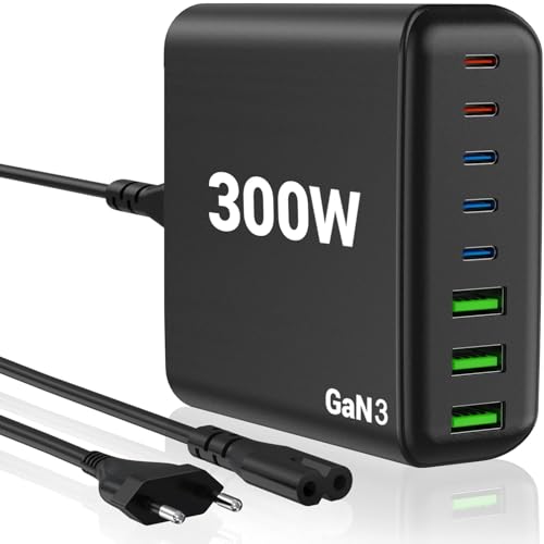 TKOQSMR USB C Ladegerät Mehrfach: 300W 8-Port Schnellladegerät mit USB-C und USB-A, USB c Netzteil für iPhone 16 15 14 Pro Max, Samsung, MacBook, ipad and Smartp TKOQSMR USB C Ladegerät Mehrfach: 300W 8-Port Schnellladegerät mit USB-C und USB-A, USB c Netzteil für iPhone 16 15 14 Pro Max, Samsung, MacBook, ipad and Smartp von TKOQSMR