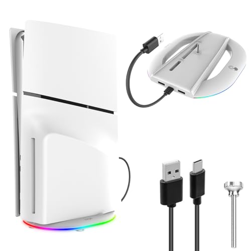 TKOQSMR Vertikaler Standfuß für PS5/PS5 Pro/PS5 Slim, Vertikaler Ständer für Konsole, Anti-Rutsch, Stabiler, Platzsparend & Einfache Montage, Ständer Zubehör für PS5 Konsole TKOQSMR Vertikaler Standfuß für PS5/PS5 Pro/PS5 Slim, Vertikaler Ständer für Konsole, Anti-Rutsch, Stabiler, Platzsparend & Einfache Montage, Ständer Zubehör für PS5 Konsole von TKOQSMR
