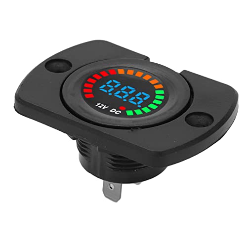 TKSE Voltmeter 12 V Auto, DC 12V Universell Auto Voltmeter LED Digitalanzeige Wasserdicht Spannungsmesser Für LKW, Busse, Schiffe, Yachten von TKSE