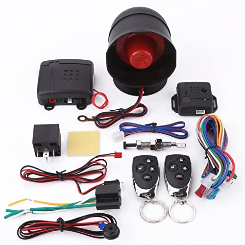 TKSE Auto Sicherheitssystem, Universal Autoalarm Sicherheitsschutzsystem Schlüsselloser Zugang Mit 2 Fernbedienungen, Sirene TKSE Auto Sicherheitssystem, Universal Autoalarm Sicherheitsschutzsystem Schlüsselloser Zugang Mit 2 Fernbedienungen, Sirene von TKSE