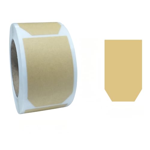 1250 Stück Beschreibbare DIY Aufkleber aus Kraftpapier, Selbstklebende Blanko Sticker als Geschenkanhänger, Namensaufkleber oder Klebeetiketten für Marmeladenglas und Paket Label, B[3x5cm] von TKSJROL