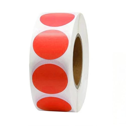3500 Stück Selbstklebende Aufkleber – Deko Etiketten, Vintage Geschenksticker, Paket Label, Siegel Etiketten, Umschlagaufkleber für Party Dekor und kreative Verpackungslösungen (Rot, 25mm) von TKSJROL
