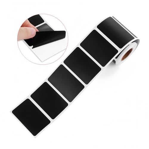 360 Stück Schwarz DIY Aufkleber – Beschreibbare Selbstklebende Sticker als Blanko Klebeetiketten für Glas, Marmeladenflaschen, Label für Selbstgemachte, Ablösbare Aufkleber, A[35x55mm] von TKSJROL