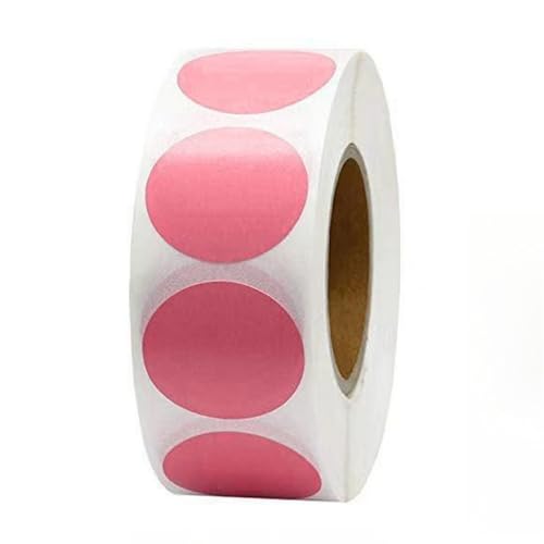 5000 Stück Selbstklebende Aufkleber – Deko Etiketten, Vintage Geschenksticker, Paket Label, Siegel Etiketten, Umschlagaufkleber für Party Dekor und kreative Verpackungslösungen (Rosa, 25mm) von TKSJROL