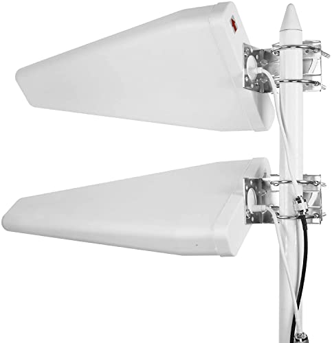 LPDA 5G 4G GMS WiFi LTE-Antenne MIMO Richtantenne Außenbereich Verstärker 698-2700 3300–3800 MHz, 12 dBi Router, N-SMA-Ausgang mit SMA Adapterkabel mit 10m Kabel von TKSTAR