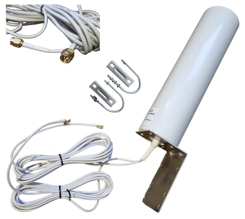 LTE 4G 5G MIMO 2X SMA Antenne Außenantenne weiß Verstärker mit 2 x 3m Verlängerungs-Kabel mit Wand Maßthalterung paßt zu Fritzbox 6850 5G Nighthawk M5 LTE 4G 5G MIMO 2X SMA Antenne Außenantenne weiß Verstärker mit 2 x 3m Verlängerungs-Kabel mit Wand Maßthalterung paßt zu Fritzbox 6850 5G Nighthawk M5 von TKSTAR