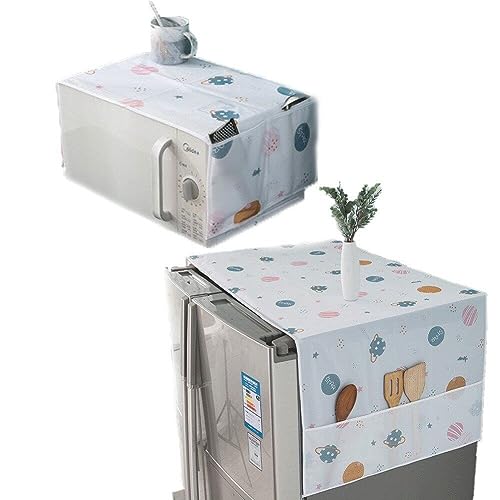 Multifunktionale Kühlschrankabdeckung, Staubschutzhülle for Kühlschrank und Mikrowelle, 2 Stück, wasserdichtes Kühlschranktuch, dekorative Abdeckung for Küchengeräte mit seitlicher Aufbewahrungstasche Multifunktionale Kühlschrankabdeckung, Staubschutzhülle for Kühlschrank und Mikrowelle, 2 Stück, wasserdichtes Kühlschranktuch, dekorative Abdeckung for Küchengeräte mit seitlicher Aufbewahrungstasche von TLTLT