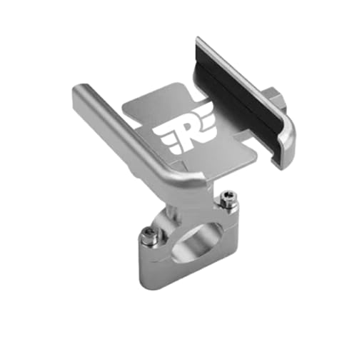 TLYSMG Handy-Halterung für Royal Enfield Bullet/Meteor/Classic 350 500 Interceptor 650 Continental GT 535 Himalaya 411 Motorrad Handyhalterung, Lenker Silber von TLYSMG