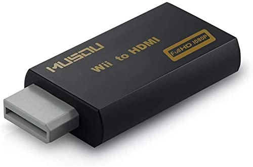 TLsiwio Adapter Wii auf HDMI Videosignal, Konverter Full HD 1080p mit Audio Ausgang Klinke 3,5 mm, Schwarz TLsiwio Adapter Wii auf HDMI Videosignal, Konverter Full HD 1080p mit Audio Ausgang Klinke 3,5 mm, Schwarz von TLsiwio
