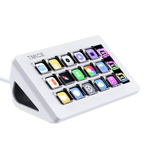 TMICE Stream-Controller – Live-Produktions-Controller mit 15 anpassbaren LCD-Tasten und verstellbarem Ständer, Trigger-Aktionen in OBS Studio, Streamlabs, Twitch, YouTube und mehr, funktioniert mit PC TMICE Stream-Controller – Live-Produktions-Controller mit 15 anpassbaren LCD-Tasten und verstellbarem Ständer, Trigger-Aktionen in OBS Studio, Streamlabs, Twitch, YouTube und mehr, funktioniert mit PC von TMICE
