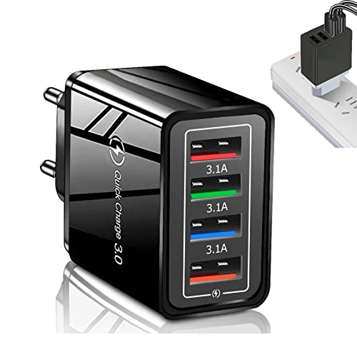 4-Port Multi USB Netzteil,USB Ladegerät,USB Netzteil High-Speed ladeadapter,Kompatibel mit den meisten digitalen Produkten auf dem Markt von TMRBBesty