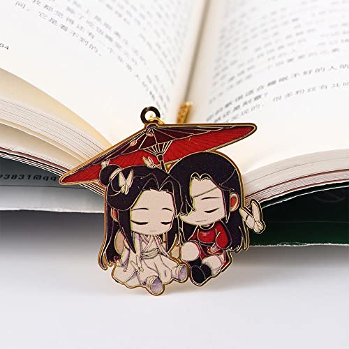 TMSITE Mo Dao Zu Shi Lesezeichen, Metall LAN Wangji Wei Wuxian Anhänger Buchmarker, Wei Wuxian LAN Wangji Aushöhlendes Lesezeichen(C) von TMSITE