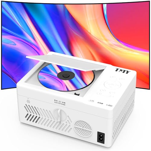 TMY Bluetooth Projector with DVD Player Built in, 1080P Mini Projector, Portable DVD Projector for Outdoor Movies, Compatible with Smartphone/PC/TV Stick/HDMI/AV/USB/TF TMY Bluetooth Projector with DVD Player Built in, 1080P Mini Projector, Portable DVD Projector for Outdoor Movies, Compatible with Smartphone/PC/TV Stick/HDMI/AV/USB/TF von TMY
