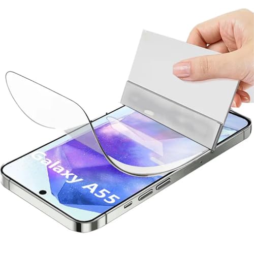 [2 Stück] Hydrogel Displayschutzfolie für Samsung Galaxy A55 5G (6.6 Zoll), [Nicht Glas] Hydrogel Film Klar HD Weich TPU Schutzfolie [Hochempfindliche] von TMahhbid