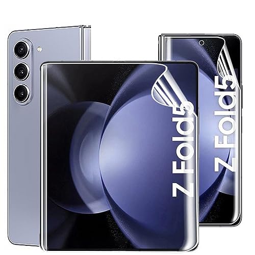 [2 Stück] Hydrogel Displayschutzfolie für Samsung Galaxy Z Fold 5 (7.60 inch), [Nicht Glas] Hydrogel Film Klar HD Weich TPU Schutzfolie [Hochempfindliche] von TMahhbid
