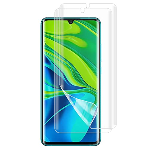 TMahhbid [2 Stück Hydrogel Displayschutzfolie für Xiaomi Mi Note 10 / Note 10 Pro/Note 10 Lite/Mi CC9 Pro (6.47 inch), [Nicht Glas] Hydrogel Film Klar HD Weich TPU Schutzfolie von TMahhbid