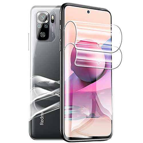 TMahhbid [2 Stück] Hydrogel Displayschutzfolie für Xiaomi Redmi Note 10 4G/ Note 10S (6.43 inch), [Nicht Glas] Hydrogel Film Klar HD Weich TPU Schutzfolie [Hochempfindliche] von TMahhbid