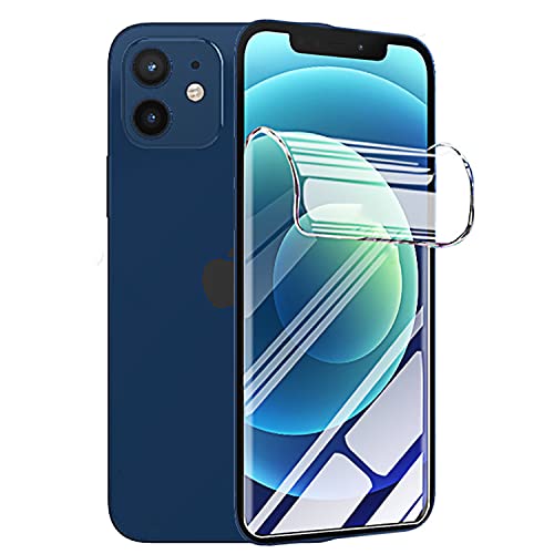 TMahhbid [2 Stück] Hydrogel Displayschutzfolie für iPhone 12/12 Pro (6.1 inch), [Nicht Glas] Hydrogel Film Klar HD Weich TPU Schutzfolie [Hochempfindliche] von TMahhbid