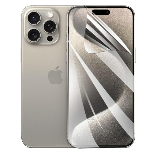 TMahhbid [2 Stück] Hydrogel Displayschutzfolie für iPhone 15 Pro Max (6.70 inch), [Nicht Glas] Hydrogel Film Klar HD Weich TPU Schutzfolie [Hochempfindliche] von TMahhbid
