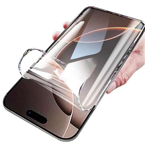 TMahhbid [2 Stück] Hydrogel Displayschutzfolie für iPhone 16 Pro (6.3 Zoll), [Nicht Glas] Hydrogel Film Klar HD Weich TPU Schutzfolie [Hochempfindliche] von TMahhbid
