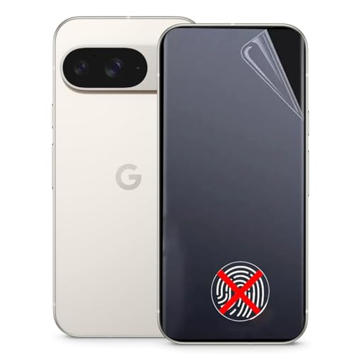 TMahhbid 2 Stück Matte Schutzfolie für Google Pixel 9/Pixel 9 Pro, [Blendschutz][Anti-Fingerabdruck] Weiche Flexibilität Hydrogel Folie, Fingerabdruck-ID Unterstützen von TMahhbid