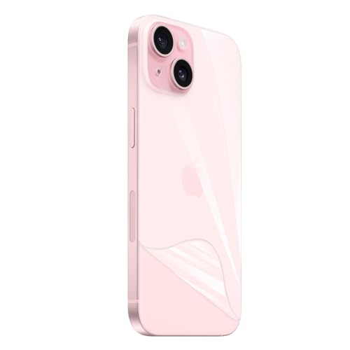 TMahhbid [2 Stück] Rückseite Hydrogel Displayschutzfolie für iPhone 15 (6.10 inch), [Nicht Glas] Hydrogel Film Klar HD Weich TPU Schutzfolie [Hochempfindliche] von TMahhbid