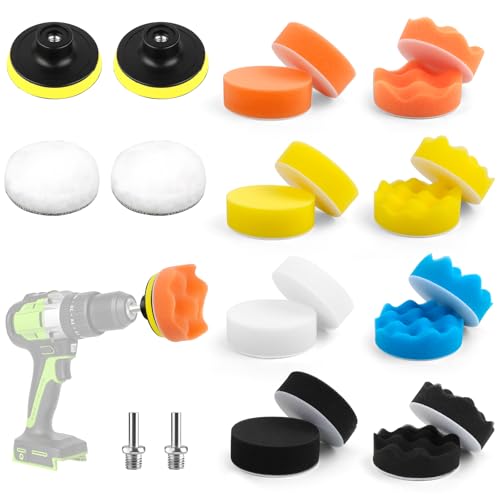 TNOMSNO 80mm Polierschwämme Pads, 22 Stück Polierschwamm Auto Set polieraufsatz Akkuschrauber, Auto Schwämme Pads Polieraufsatz für Poliermaschine zum Polieren, Wachsen TNOMSNO 80mm Polierschwämme Pads, 22 Stück Polierschwamm Auto Set polieraufsatz Akkuschrauber, Auto Schwämme Pads Polieraufsatz für Poliermaschine zum Polieren, Wachsen von TNOMSNO