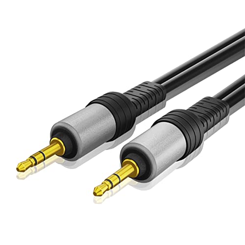 TNP 3,5 mm Aux-Kabel auf 3,5 mm Aux-Klinkenkabel - 3m, Stereo-Audiokabel, Kopfhörerkabel, für Heim-Stereoanlagen, Lautsprecher, iPhones, iPods, iPad, Stecker auf Stecker, schwarz TNP 3,5 mm Aux-Kabel auf 3,5 mm Aux-Klinkenkabel - 3m, Stereo-Audiokabel, Kopfhörerkabel, für Heim-Stereoanlagen, Lautsprecher, iPhones, iPods, iPad, Stecker auf Stecker, schwarz von TNP Products