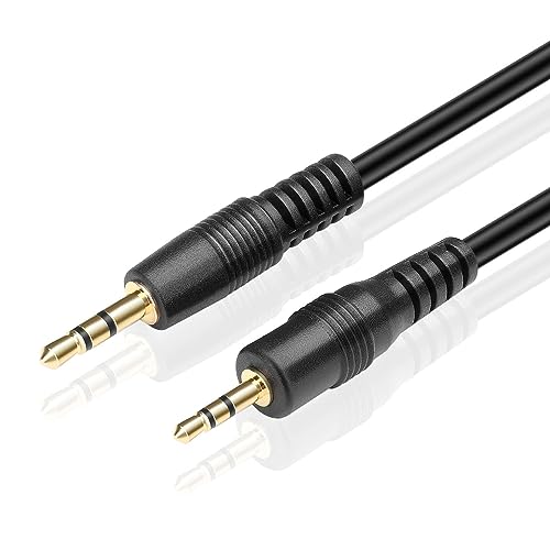 TNP Adapterkabel 2,5 mm auf 3,5 mm Bidirektionaler Stecker auf Stecker 2,5 auf 3,5 Subminiatur-Stereo-Audio-Klinkenbuchsen-Verlängerungskonverterkabel Vergoldeter Headset-Kopfhörer-AUX-Stecker, 4,5 m von TNP Products