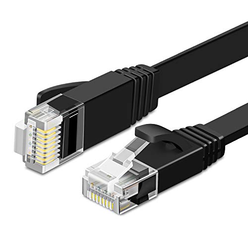 TNP CAT6 Netzwerkkabel, Gigabit Ethernet Kabel LAN RJ45 Stecker auf Stecker, Internet Verlängerungskabel Adapter Patchkabel Rohkabel Kabel für Switch Router Netzwerk Cat6, Schwarz 0.5M von TNP Products