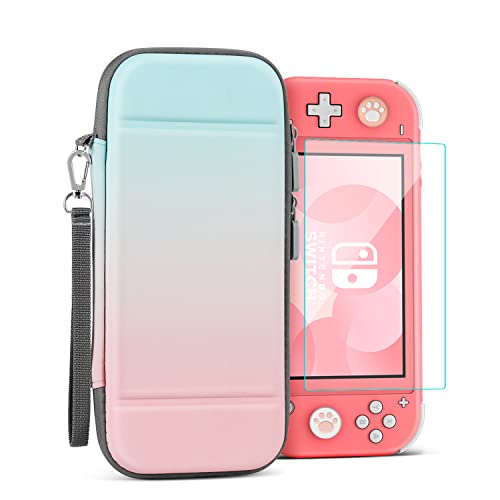 TNP Carrying Case for Nintendo Switch, Pink Blue - Kawaii Cute Portable Travel Case, Protective Storage Carry Bag for Girls with Screen Protector, 10 Game Cartridge Holder von TNP Products