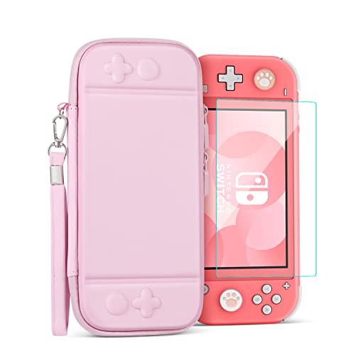 TNP Carrying Case for Nintendo Switch, Pink - Kawaii Cute Portable Travel Case, Protective Storage Carry Bag for Girls with Screen Protector, 10 Game Cartridge Holder von TNP Products